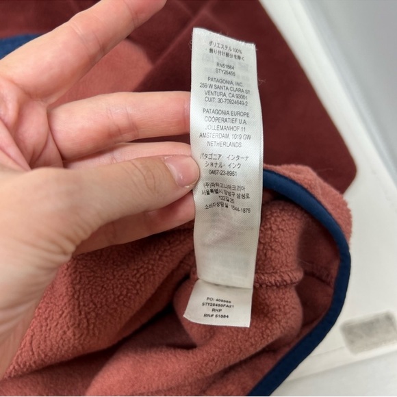 patagonia re tool fleece no pockets size XS brown pink CL - Picture 4 of 5